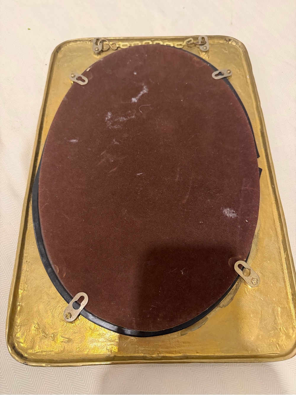 Vintage Stunning Rare Art Nouveau Brass Daffodil Floral Mirror - Picture 10 of 12